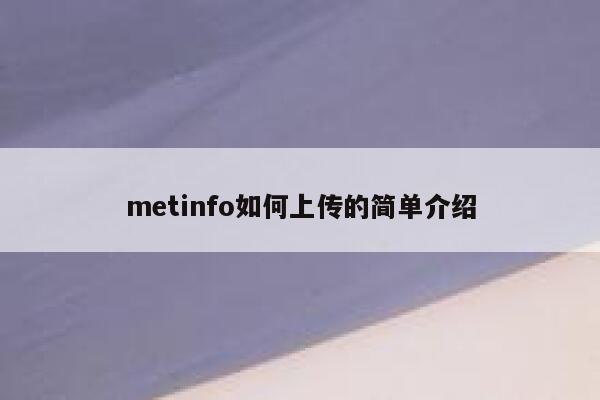 metinfo如何上传的简单介绍