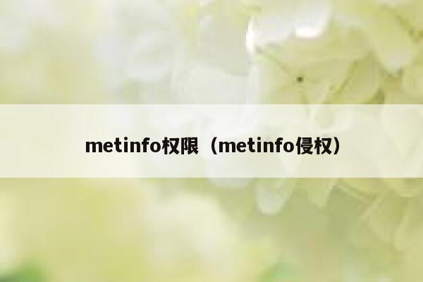 metinfo权限（metinfo侵权）