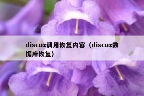 discuz调用恢复内容（discuz数据库恢复）