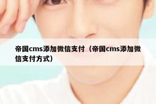 帝国cms添加微信支付（帝国cms添加微信支付方式）