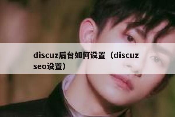 discuz后台如何设置（discuz seo设置）