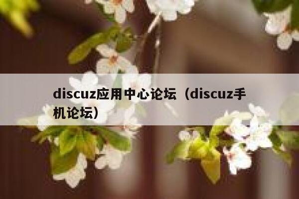 discuz应用中心论坛（discuz手机论坛）