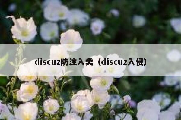 discuz防注入类（discuz入侵）