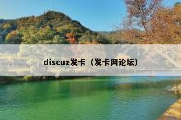 discuz发卡（发卡网论坛）