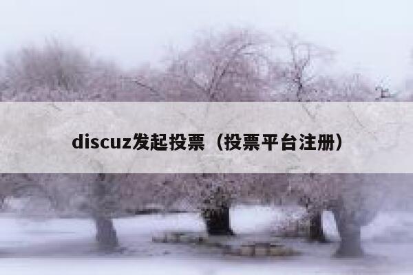 discuz发起投票（投票平台注册）