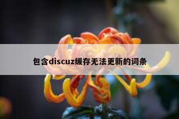 包含discuz缓存无法更新的词条