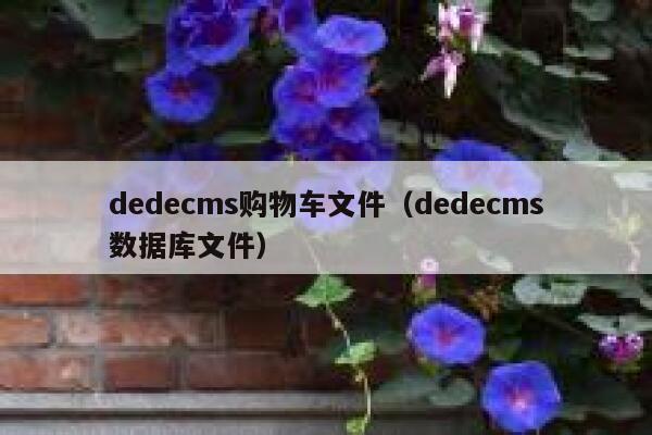 dedecms购物车文件（dedecms数据库文件）