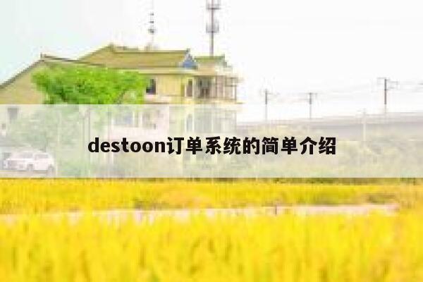 destoon订单系统的简单介绍