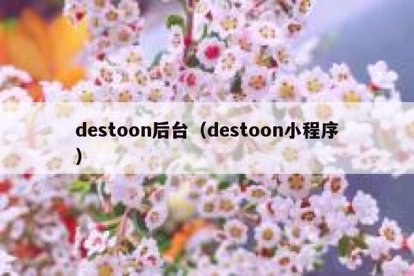 destoon后台（destoon小程序）