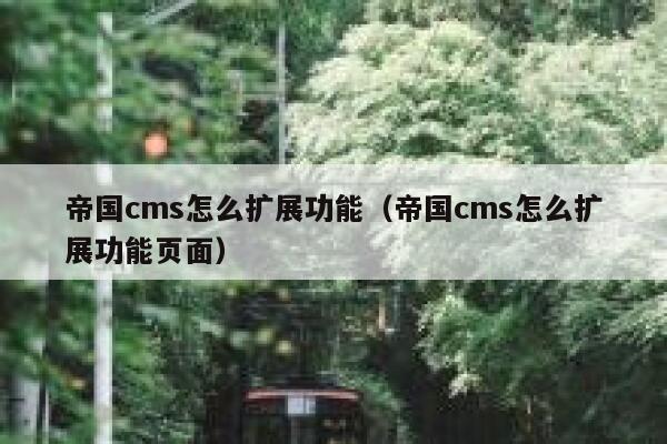 帝国cms怎么扩展功能（帝国cms怎么扩展功能页面）