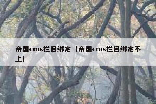 帝国cms栏目绑定（帝国cms栏目绑定不上）