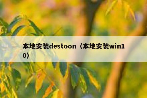 本地安装destoon（本地安装win10）