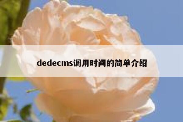 dedecms调用时间的简单介绍 第1张