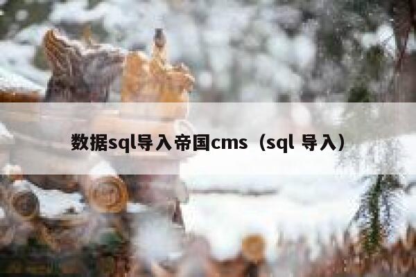 数据sql导入帝国cms（sql 导入）