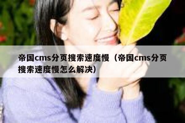 帝国cms分页搜索速度慢（帝国cms分页搜索速度慢怎么解决）