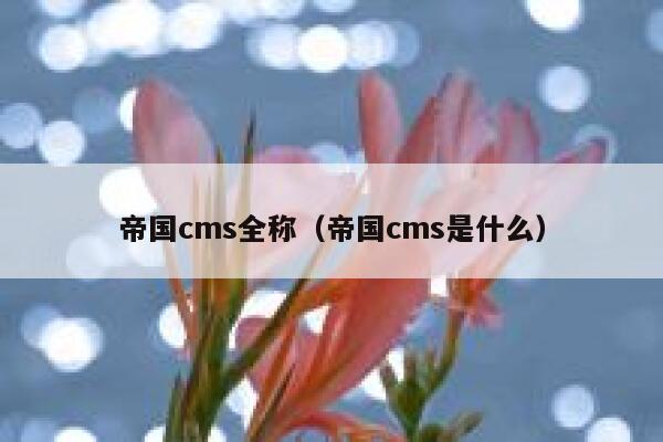 帝国cms全称（帝国cms是什么）