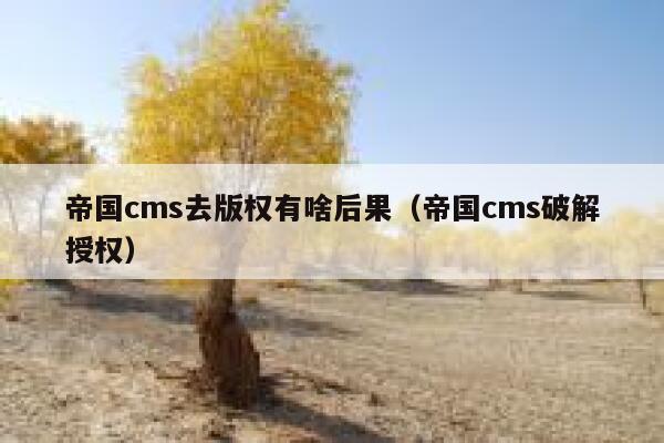 帝国cms去版权有啥后果（帝国cms破解授权）