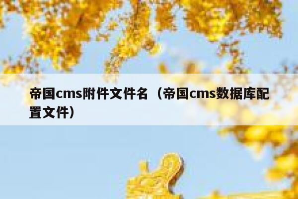 帝国cms附件文件名（帝国cms数据库配置文件）