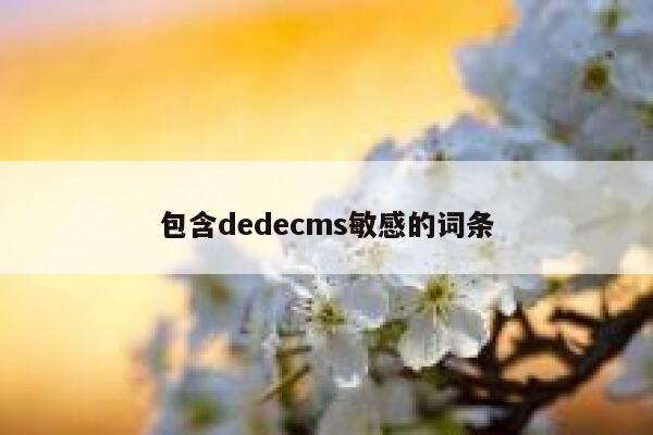 包含dedecms敏感的词条 第1张