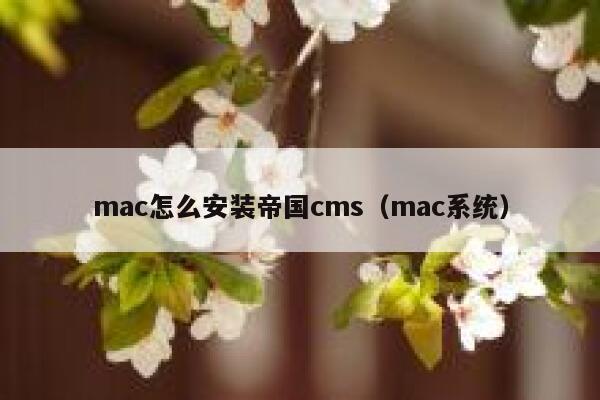 mac怎么安装帝国cms（mac系统）