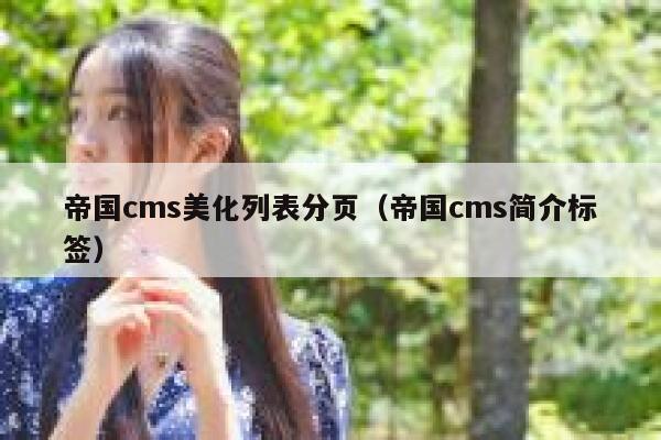 帝国cms美化列表分页（帝国cms简介标签）