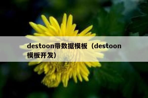 destoon带数据模板（destoon模板开发）