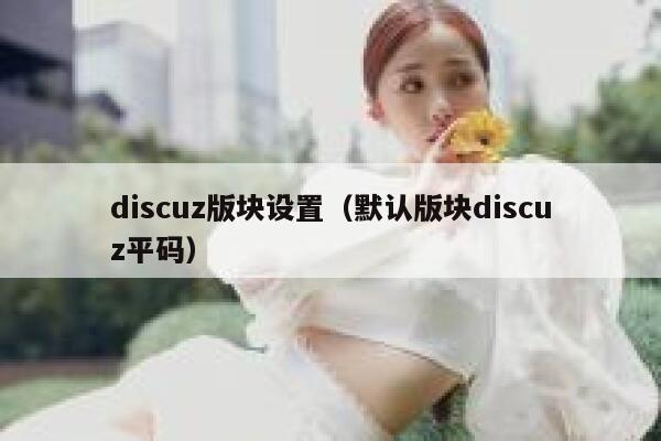 discuz版块设置（默认版块discuz平码）