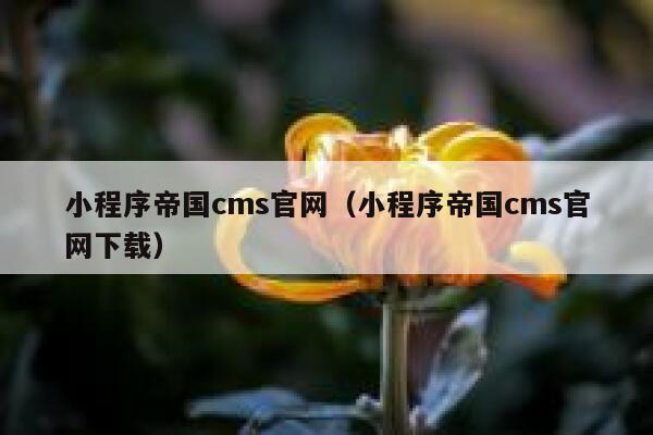 小程序帝国cms官网（小程序帝国cms官网下载）