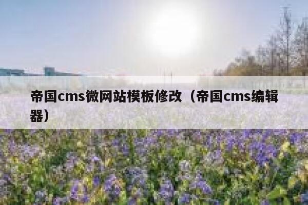 帝国cms微网站模板修改（帝国cms编辑器）