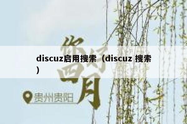 discuz启用搜索（discuz 搜索）