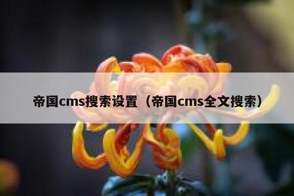 帝国cms搜索设置（帝国cms全文搜索）