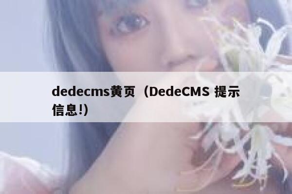 dedecms黄页（DedeCMS 提示信息!）