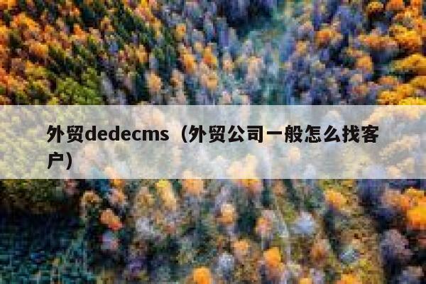 外贸dedecms（外贸公司一般怎么找客户）