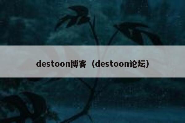 destoon博客（destoon论坛）