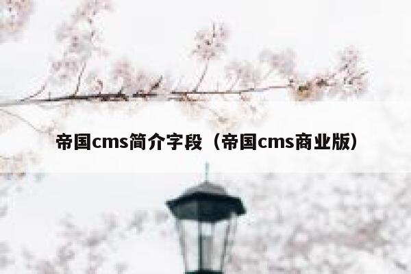 帝国cms简介字段（帝国cms商业版）