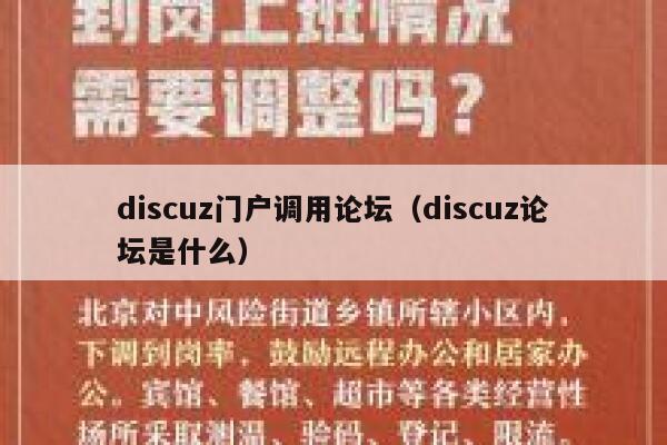 discuz门户调用论坛（discuz论坛是什么）