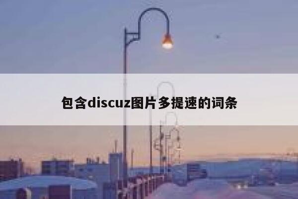 包含discuz图片多提速的词条