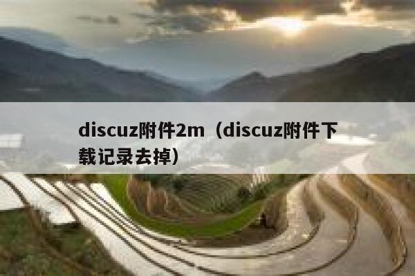 discuz附件2m（discuz附件下载记录去掉）