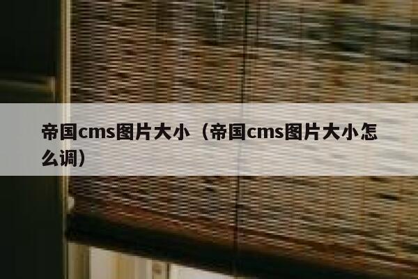 帝国cms图片大小（帝国cms图片大小怎么调）