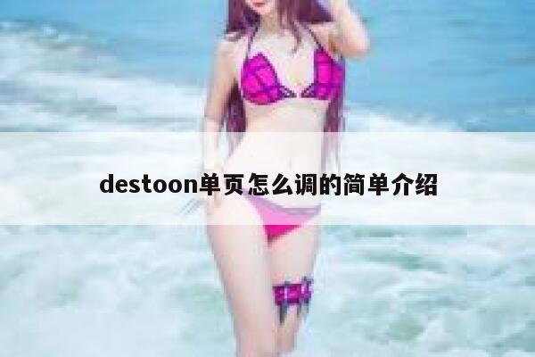 destoon单页怎么调的简单介绍