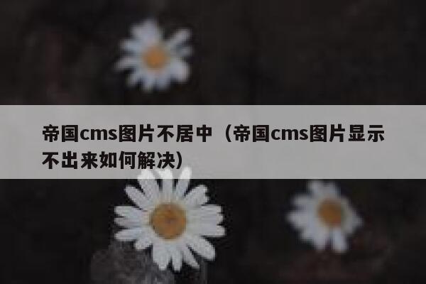 帝国cms图片不居中（帝国cms图片显示不出来如何解决）