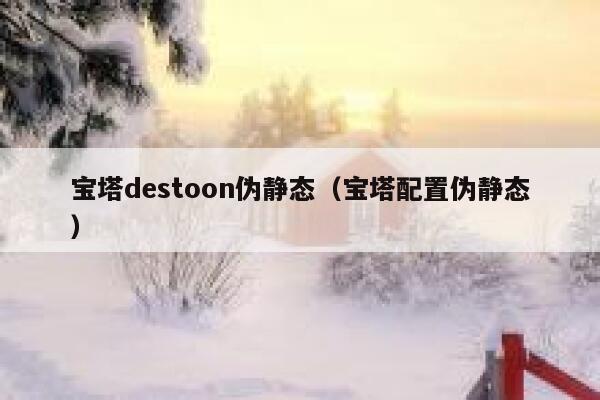 宝塔destoon伪静态（宝塔配置伪静态）