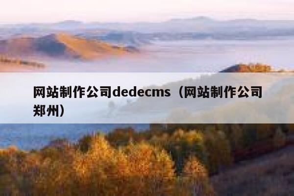 网站制作公司dedecms（网站制作公司郑州）