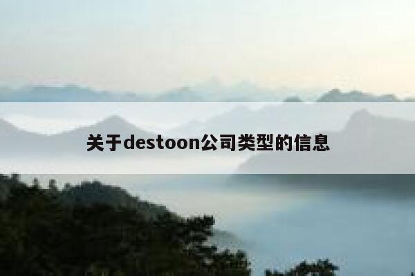 关于destoon公司类型的信息