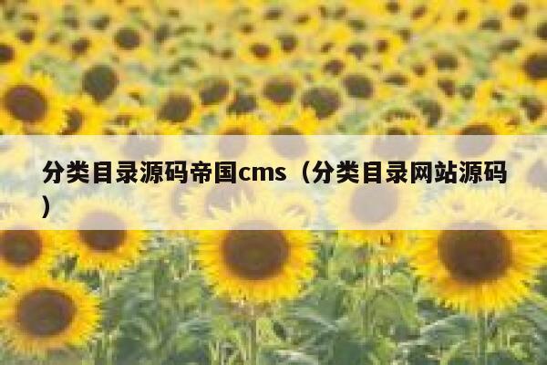 分类目录源码帝国cms（分类目录网站源码）