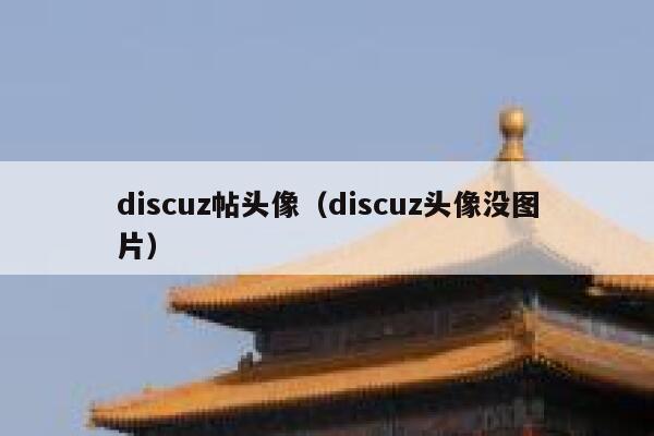 discuz帖头像（discuz头像没图片）