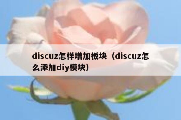 discuz怎样增加板块（discuz怎么添加diy模块）