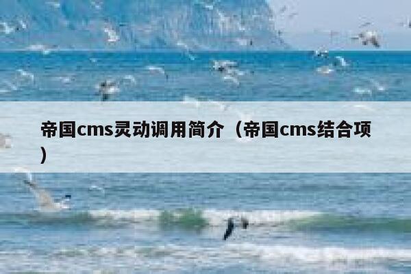 帝国cms灵动调用简介（帝国cms结合项）