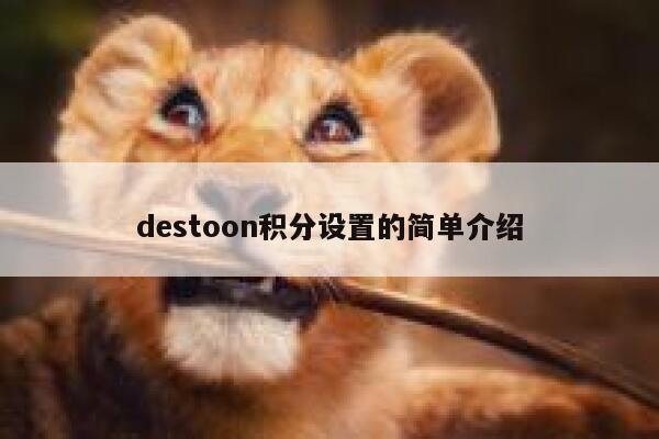 destoon积分设置的简单介绍