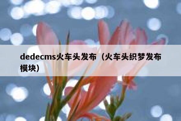 dedecms火车头发布（火车头织梦发布模块）